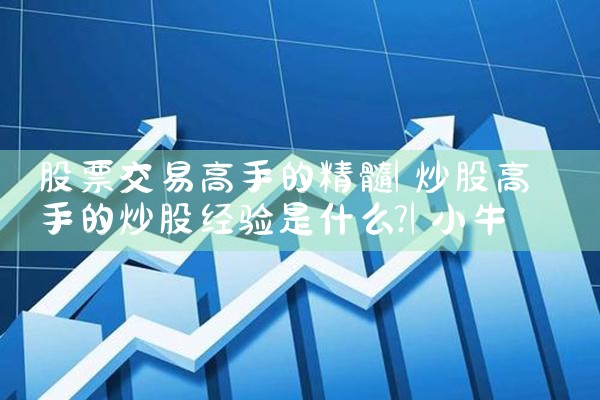 股票交易高手的精髓|小牛股